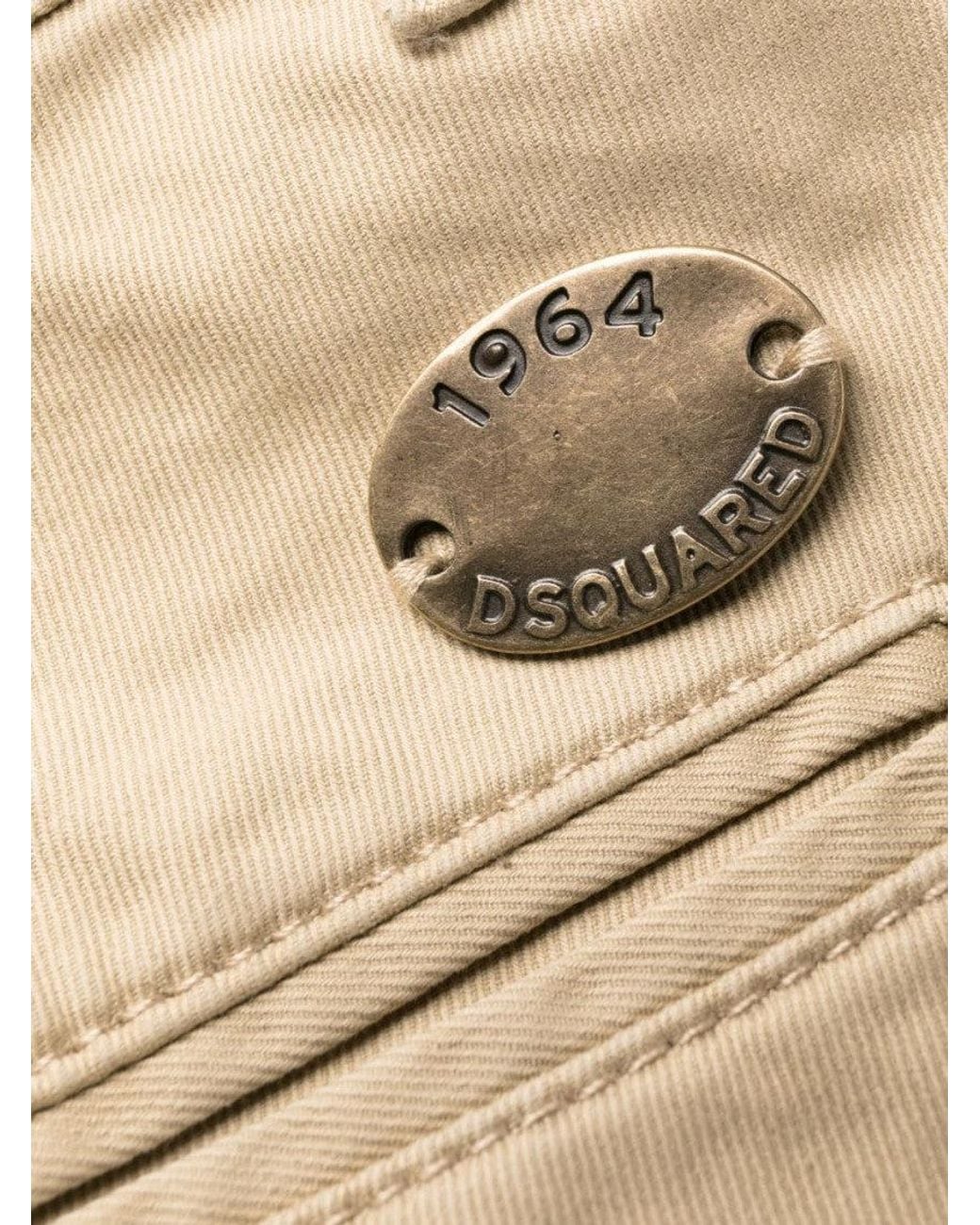 DSquared² Natural Stretch-Cotton Trousers for men