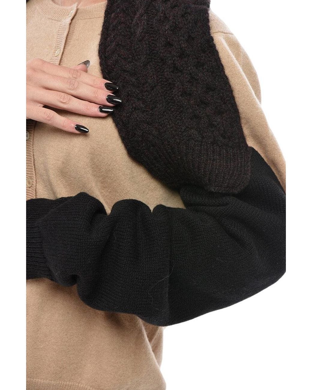 Fendi Black Knitted Shawl Neck Shrug