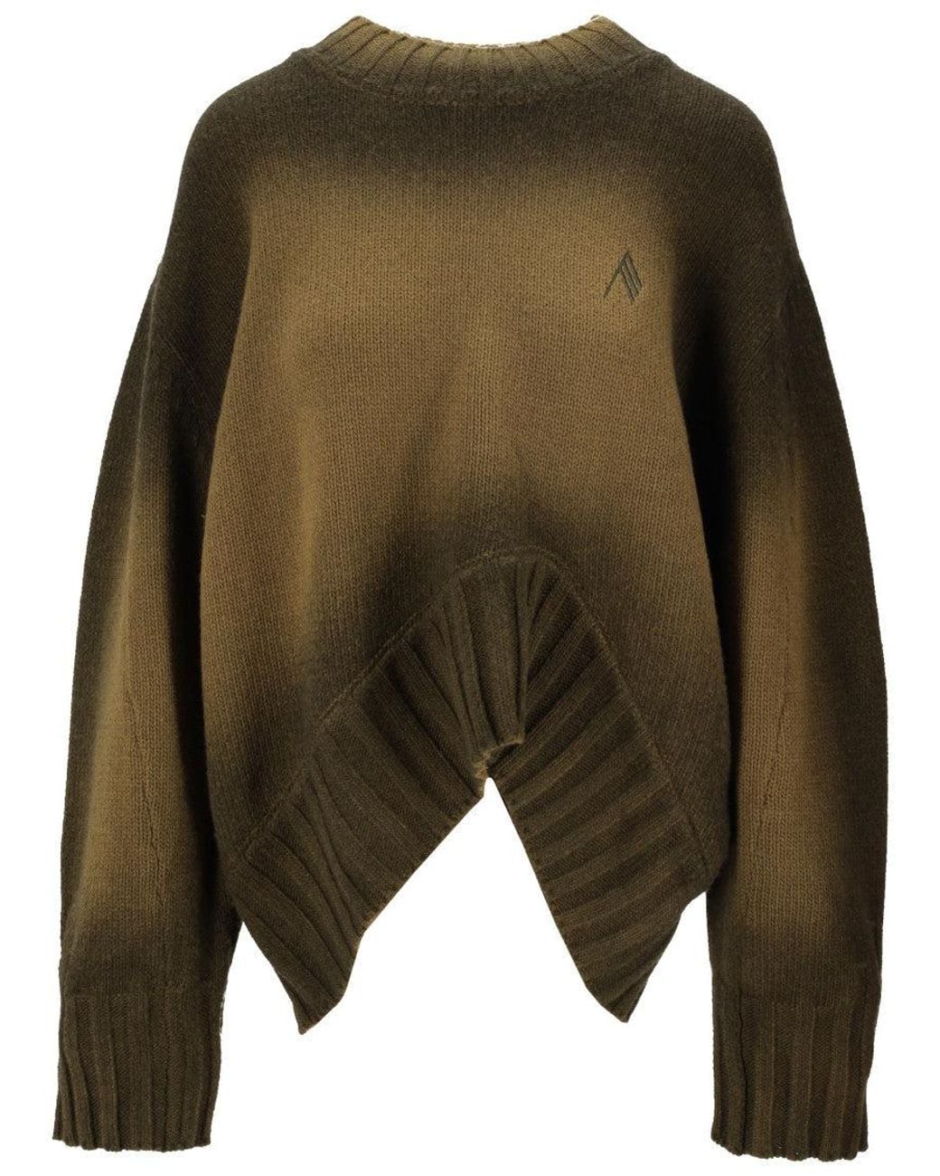 The Attico Green Crew Neck Sweatshirt