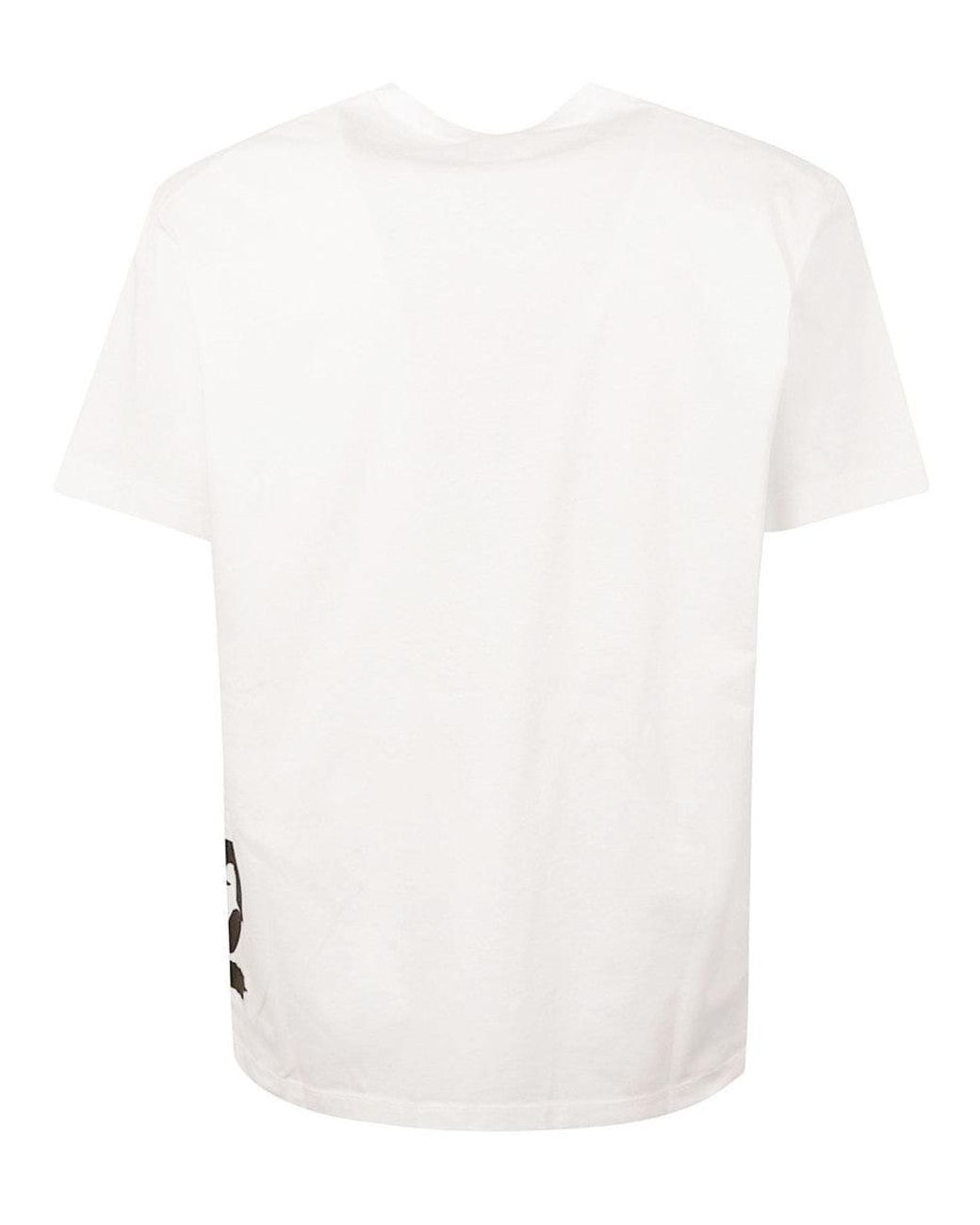 DSquared² White Logo Print T-Shirt for men