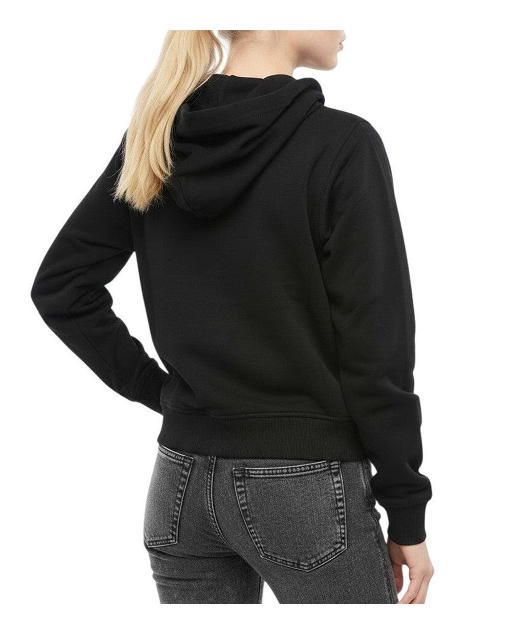 DIESEL Black Logo Zipper Hoodie