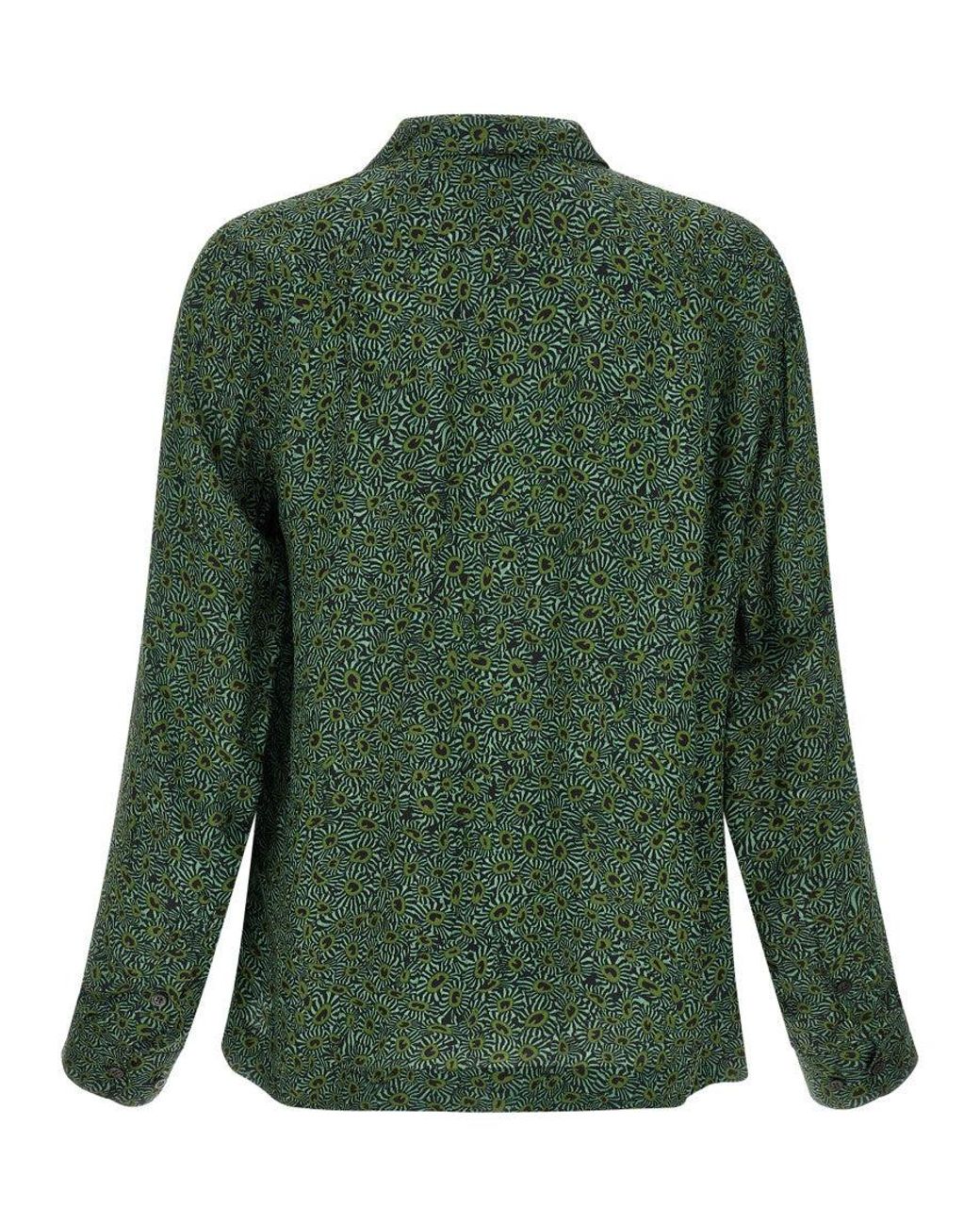 Dries Van Noten Green Relaxed Abstract Shirt for men