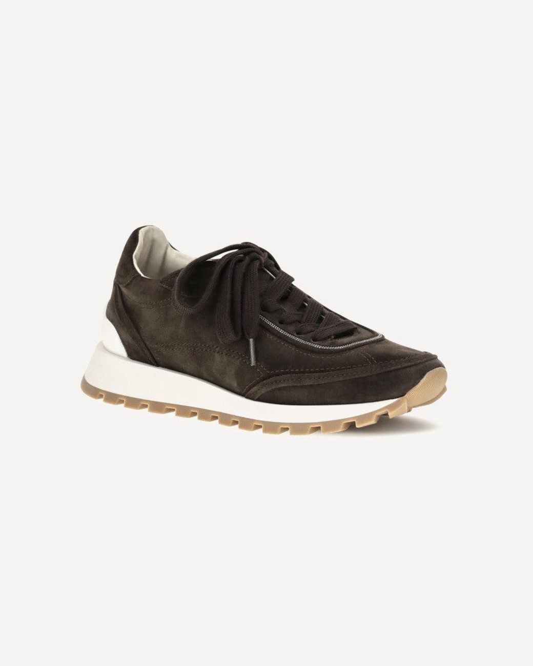 Brunello Cucinelli White Lace-Up Sneakers