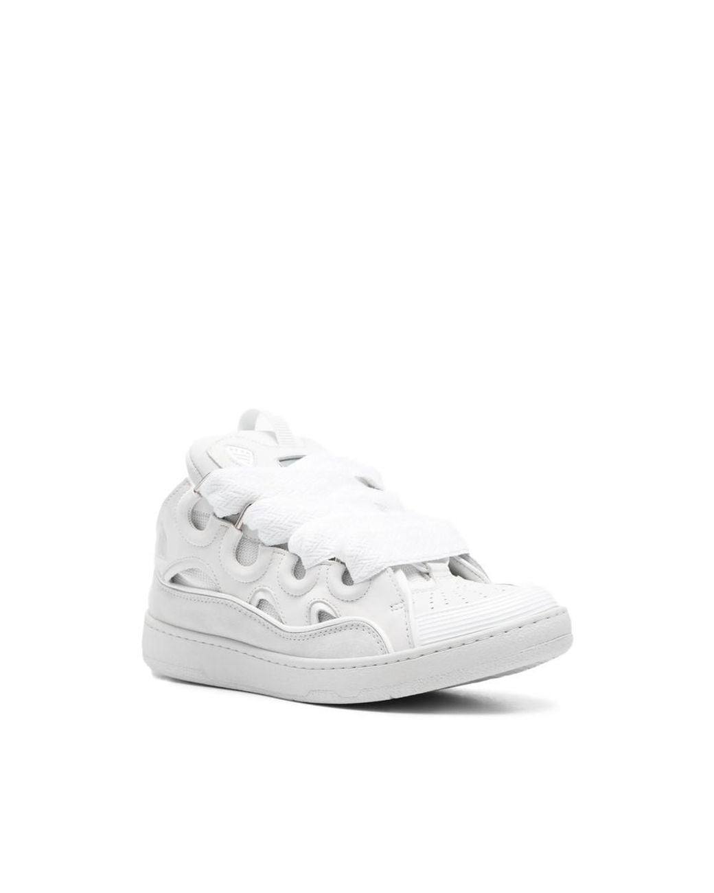 Lanvin White Logo Drag Sneakers for men