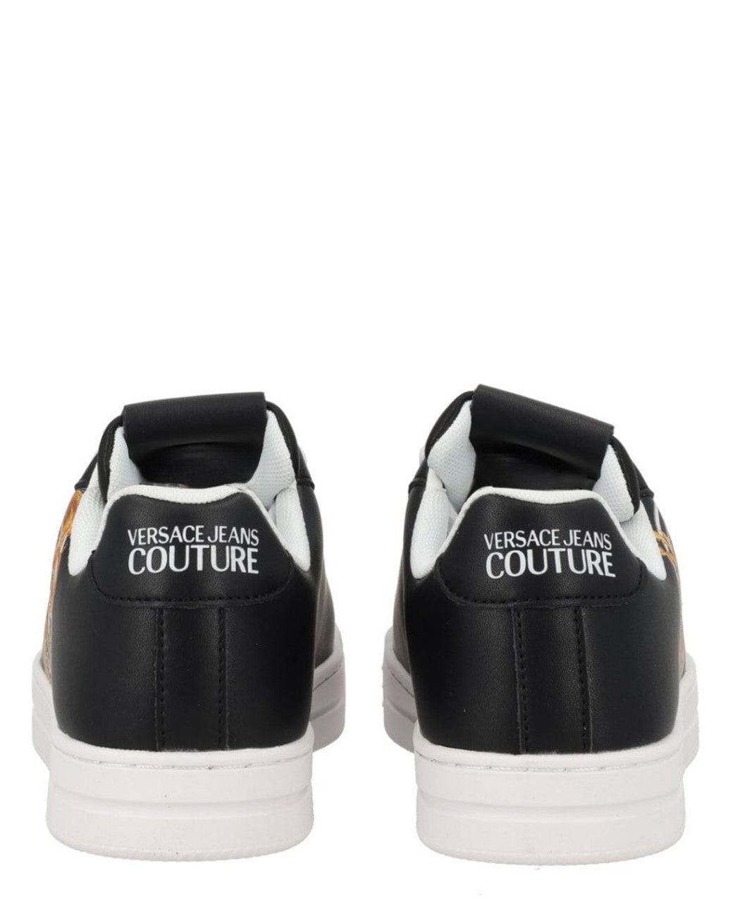 Versace Jeans Couture Black Graphic Wave Sneakers