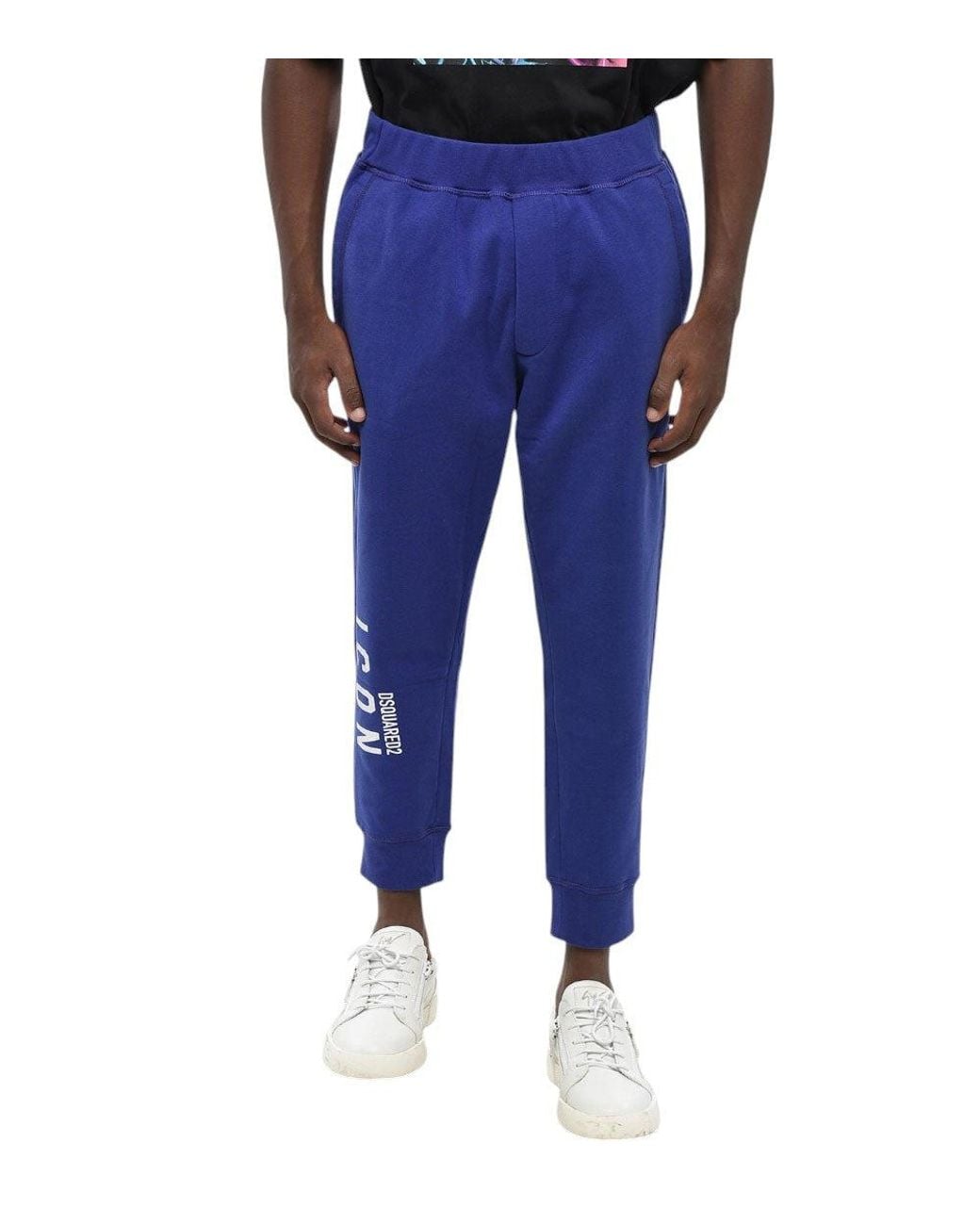 DSquared² Blue Tapered Logo Joggers for men