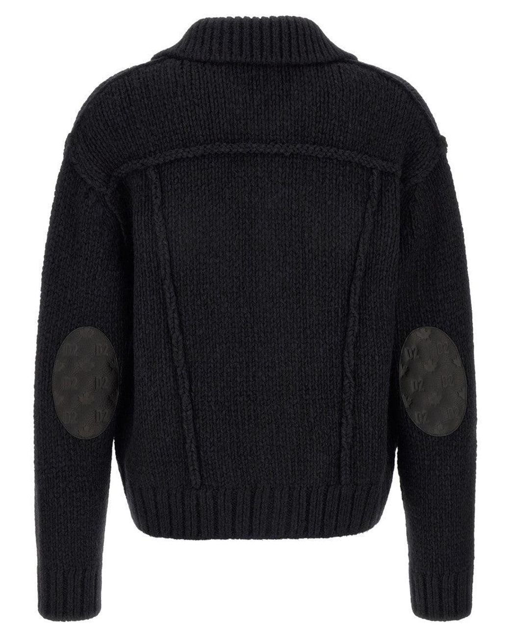 DSquared² Blue Dark Shirt Collar Cardigan for men