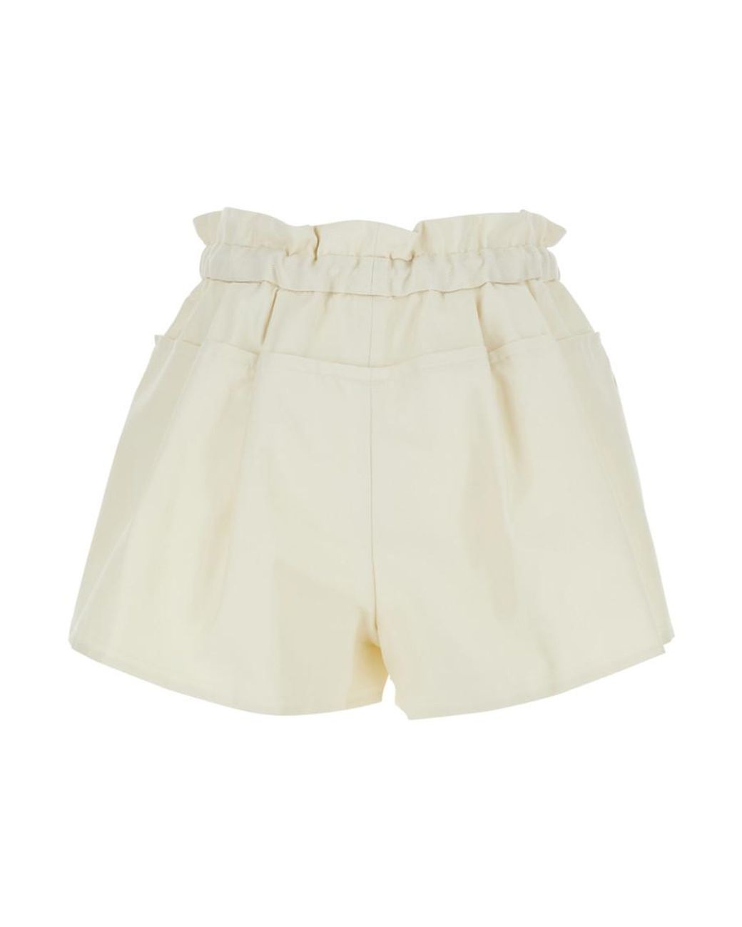 Moncler White Solid Shorts