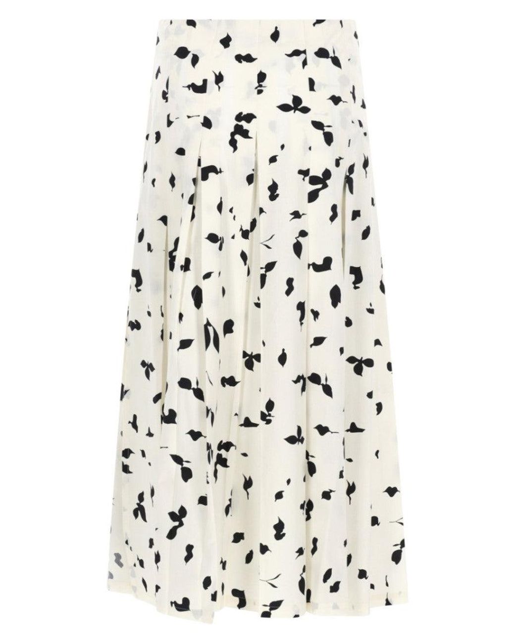 Alysi White Printed Midi Skirt