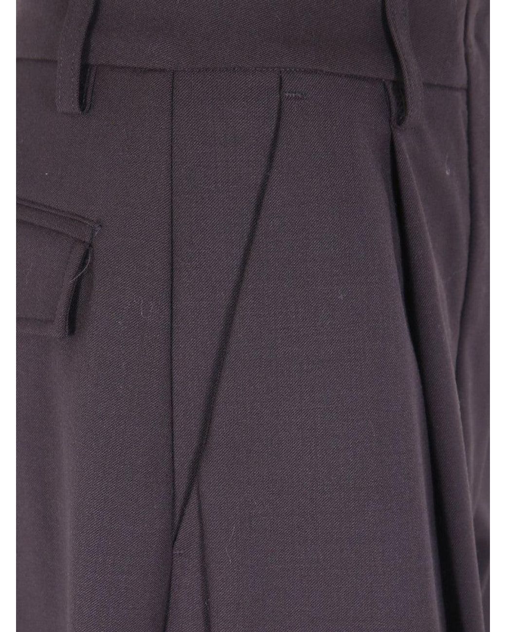 THE LATEST Purple Straight Flat Front Pants