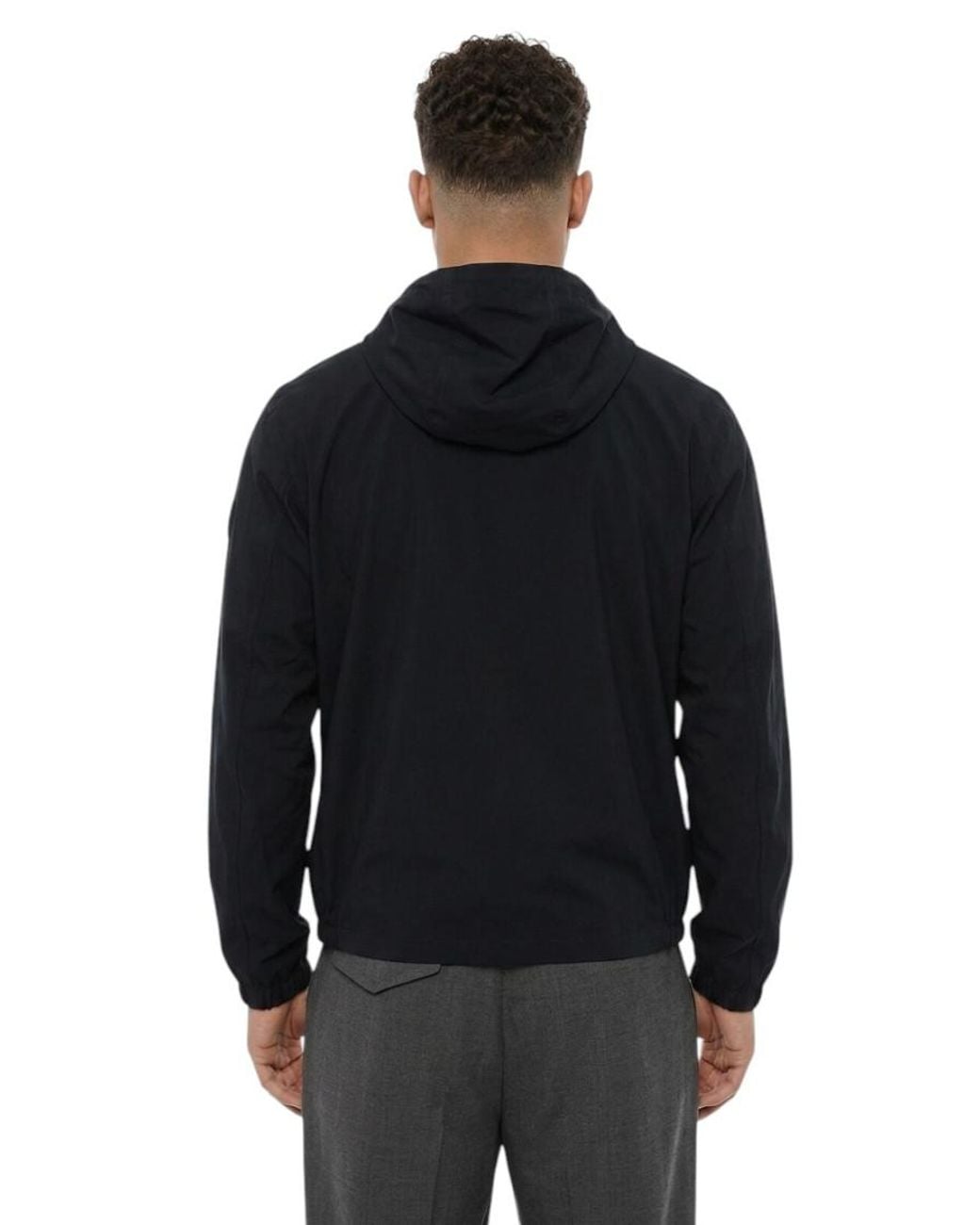 Woolrich Black Solid Hood Jacket for men