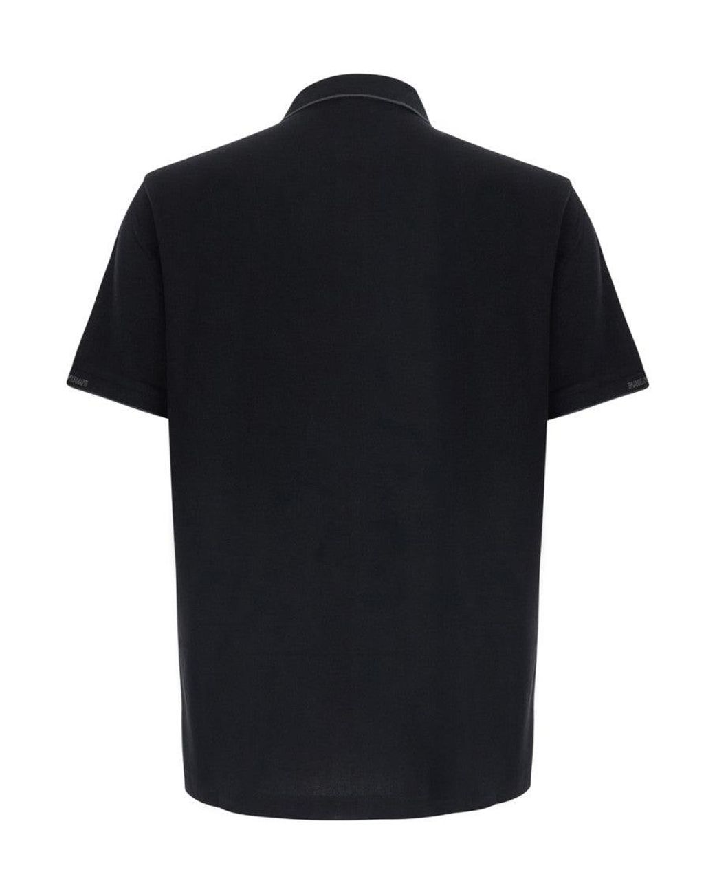 Emporio Armani Black Polo Shirt Piquet Cotton T-Shirts for men