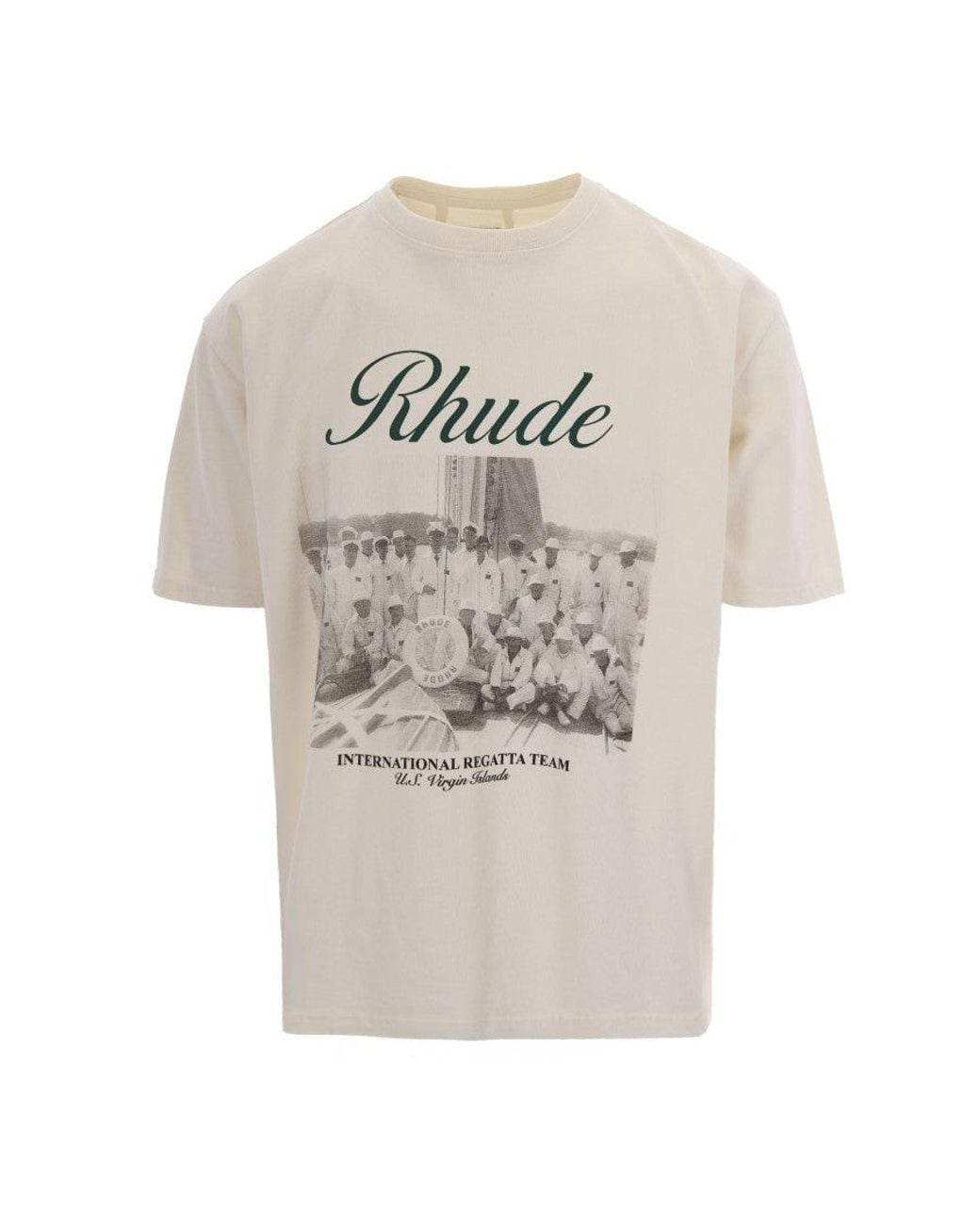 Rhude White Off Crew Neck T-Shirt for men