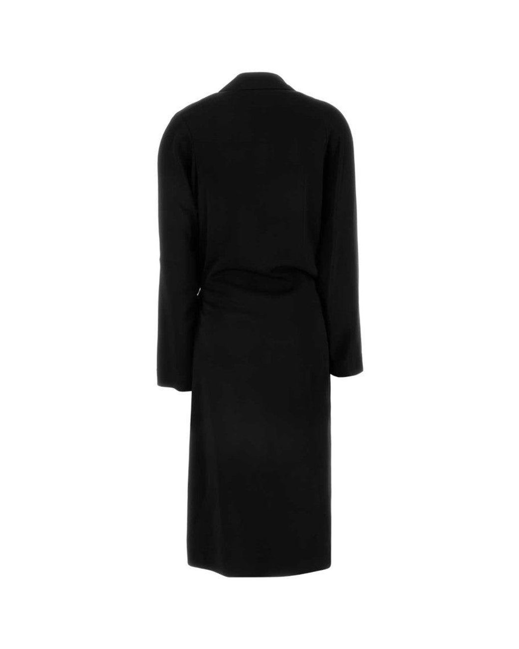 Loewe Black Belted Midi Dress