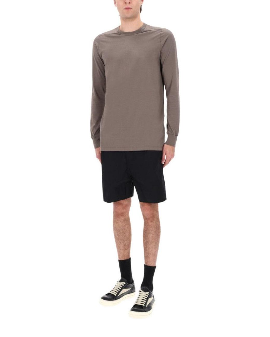 Rick Owens Brown Level Ls T-Shirt Cotton T-Shirts for men