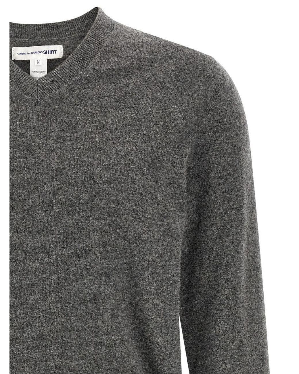 Comme des Garçons Gray Comme Des Garcons Shirt Color-Block Sweater for men