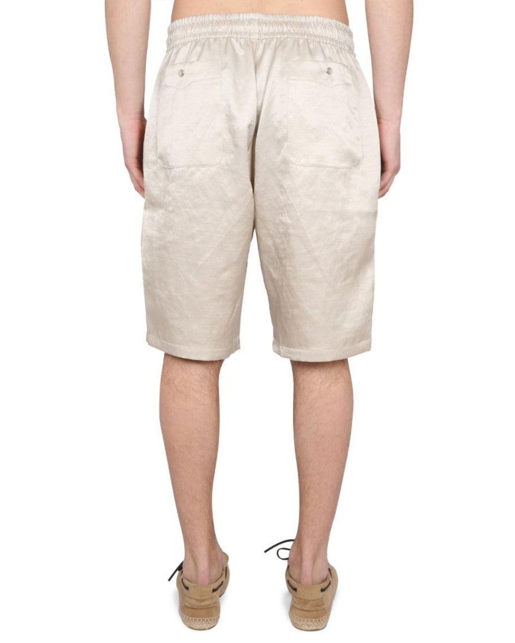 Needles Natural Solid Regular Shorts for men
