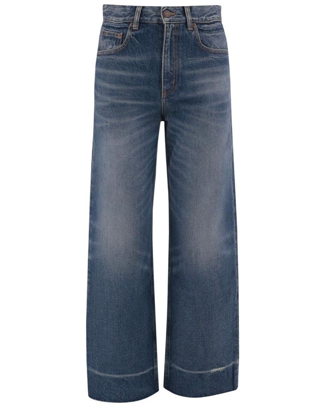 Chloé Blue Straight High Rise Jeans