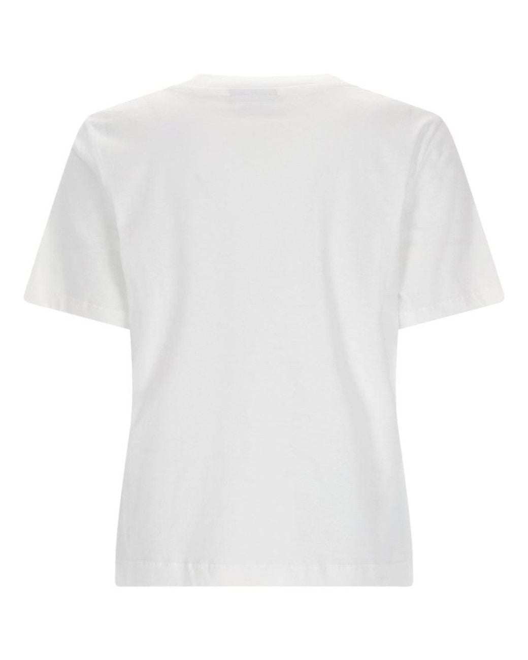 Paul Smith White Printed Crew Neck T-Shirt