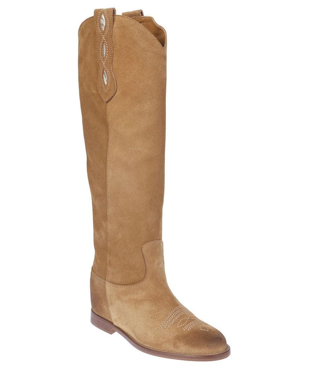 Via Roma 15 Brown Embroidery Boots