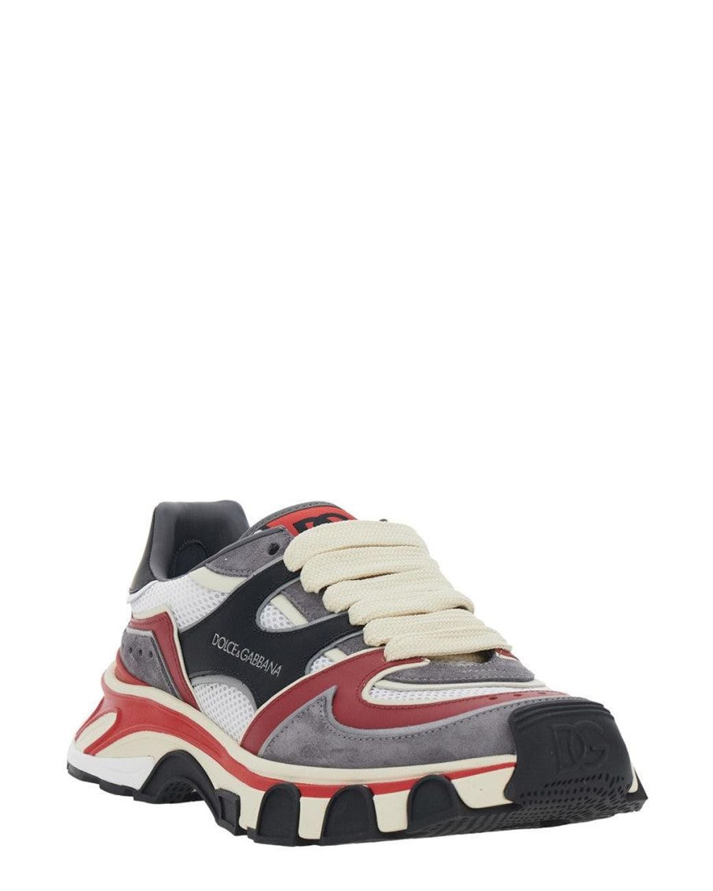 Dolce & Gabbana White Lace-Up Sneakers for men