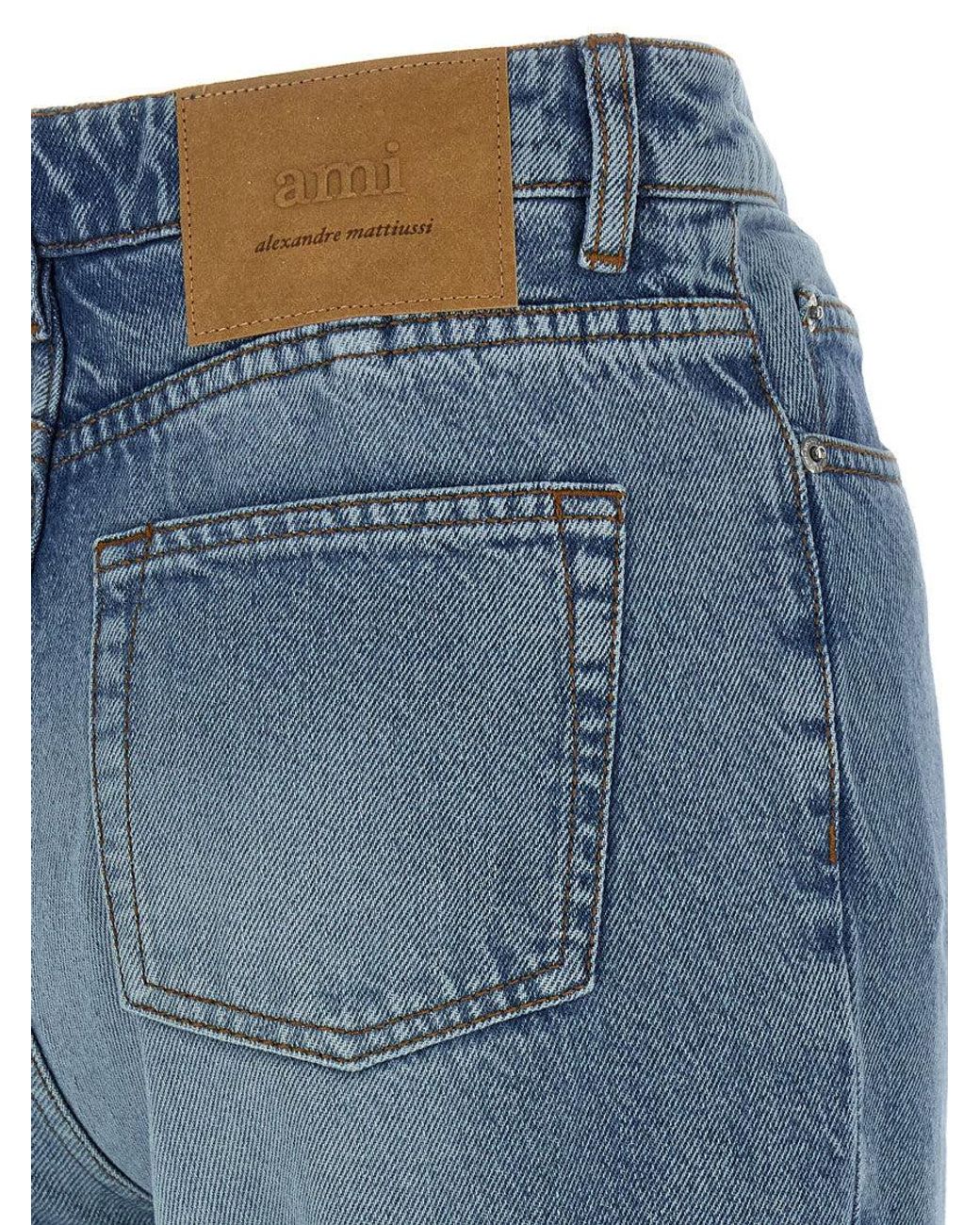 AMI Blue Flared Leg Jeans