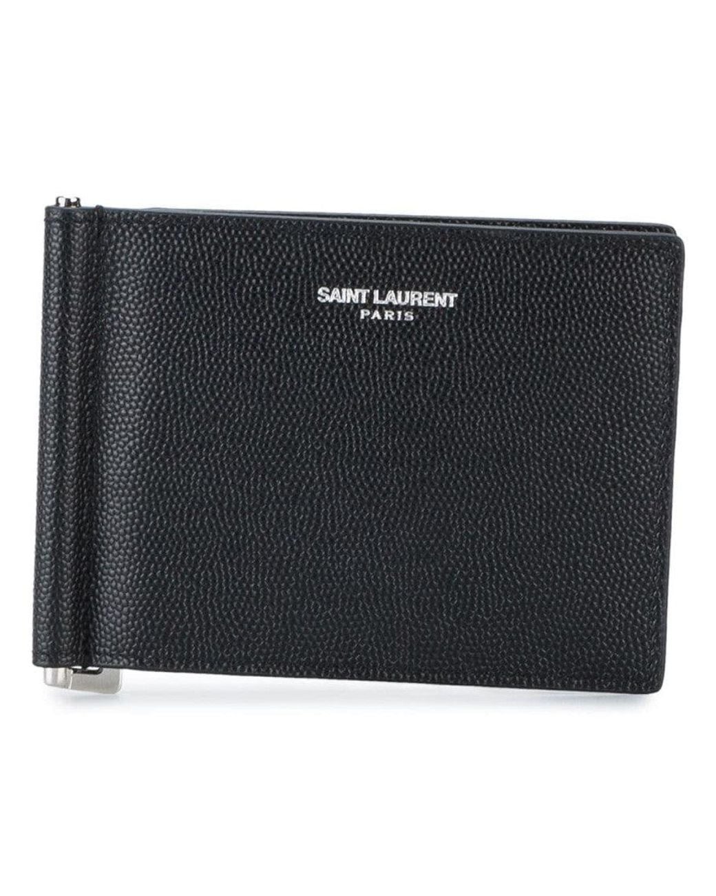 Saint Laurent Black Leather Wallet for men