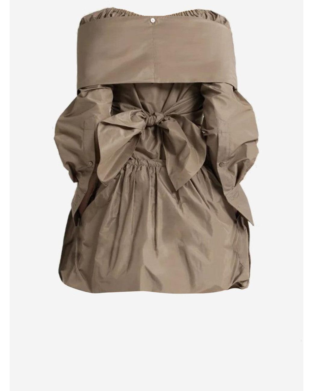 Patou Green Recycled Nylon Crossover Blouse