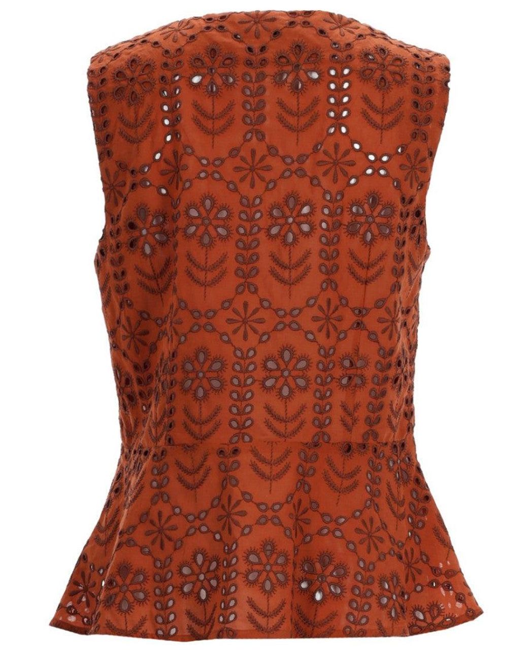 Paul Smith Brown Top With Perforated Pattern