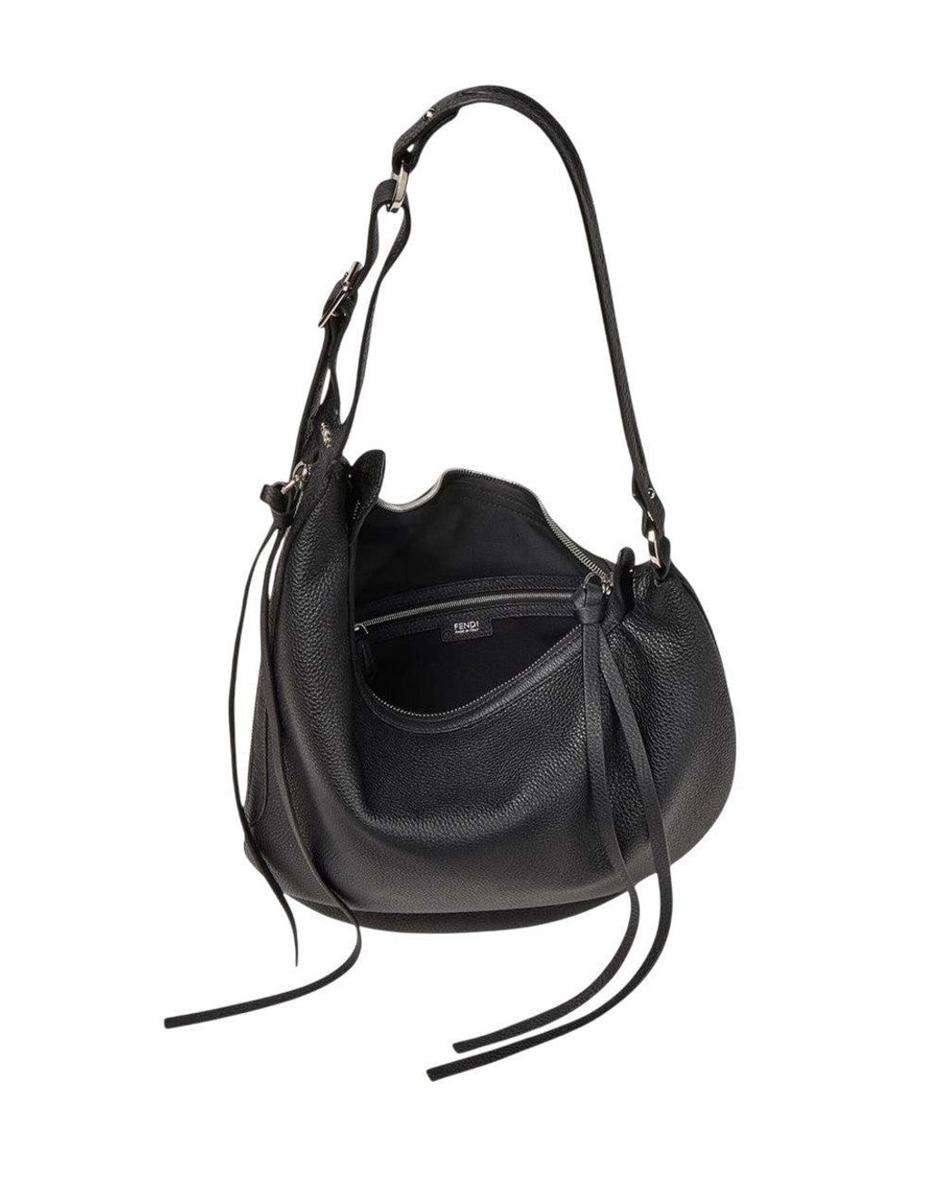 Fendi Black Oyster Large Crossbody Bag for men