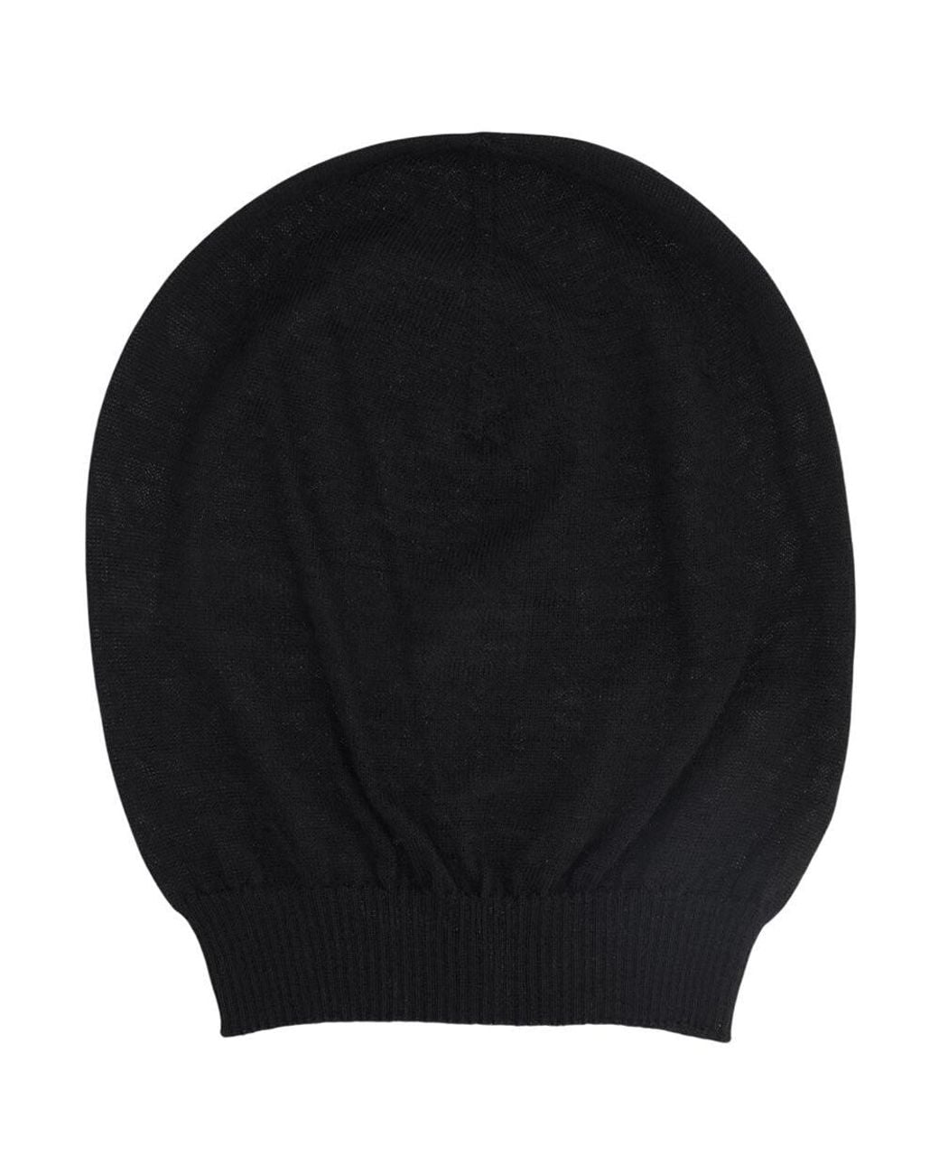 Rick Owens Black Solid Beanie Cap for men