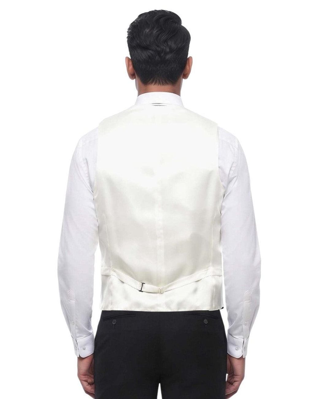 Corneliani White Off V Neck Waistcoat for men
