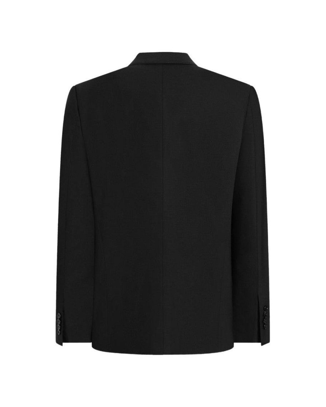 Dolce & Gabbana Black Peaked Lapel Blazer for men