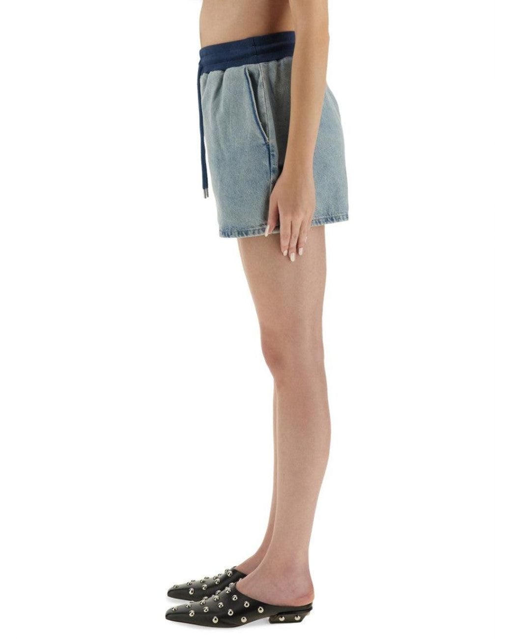 Moschino Blue Denim Ombre Shorts