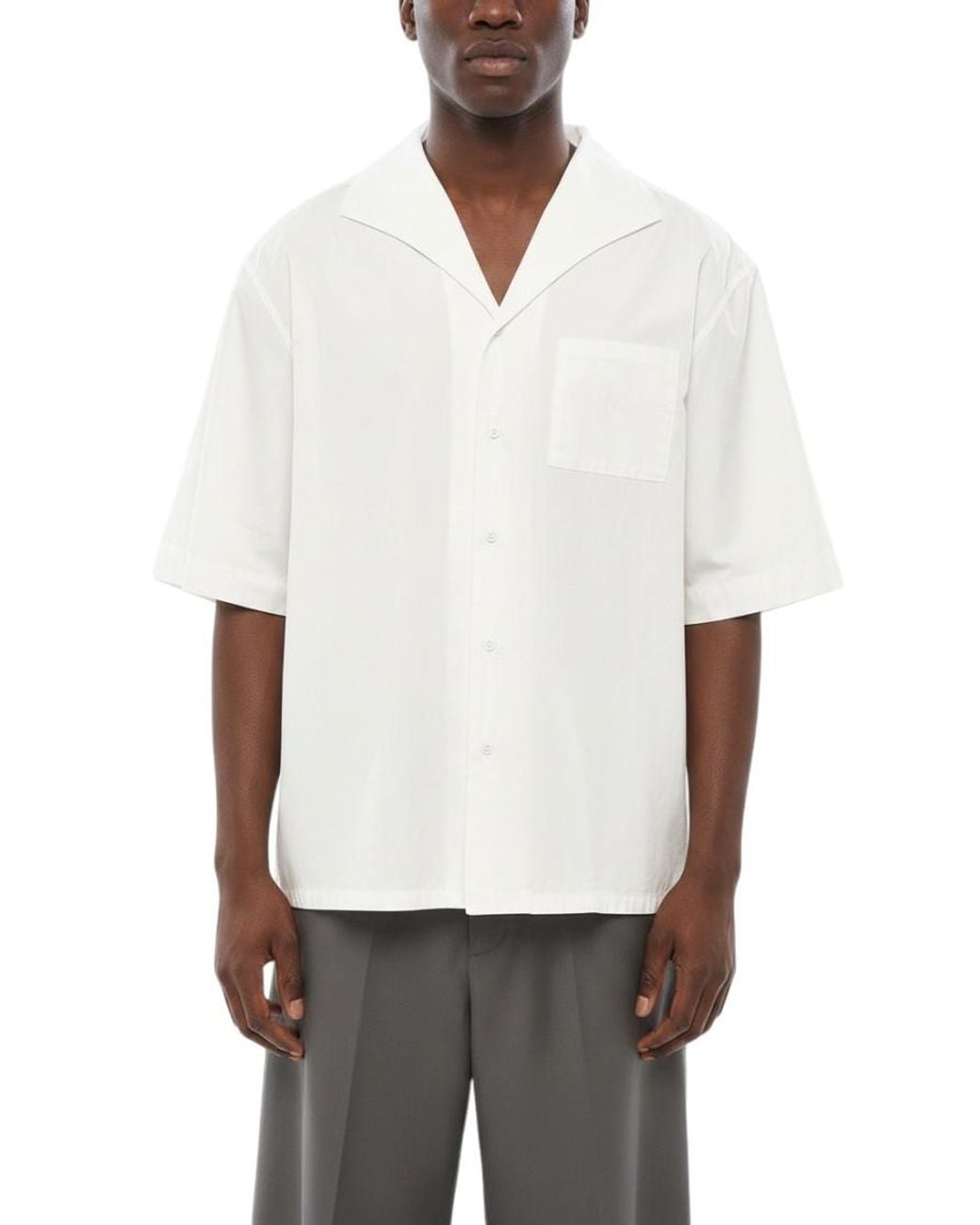 1989 STUDIO White Relaxed Solid Shirt for men