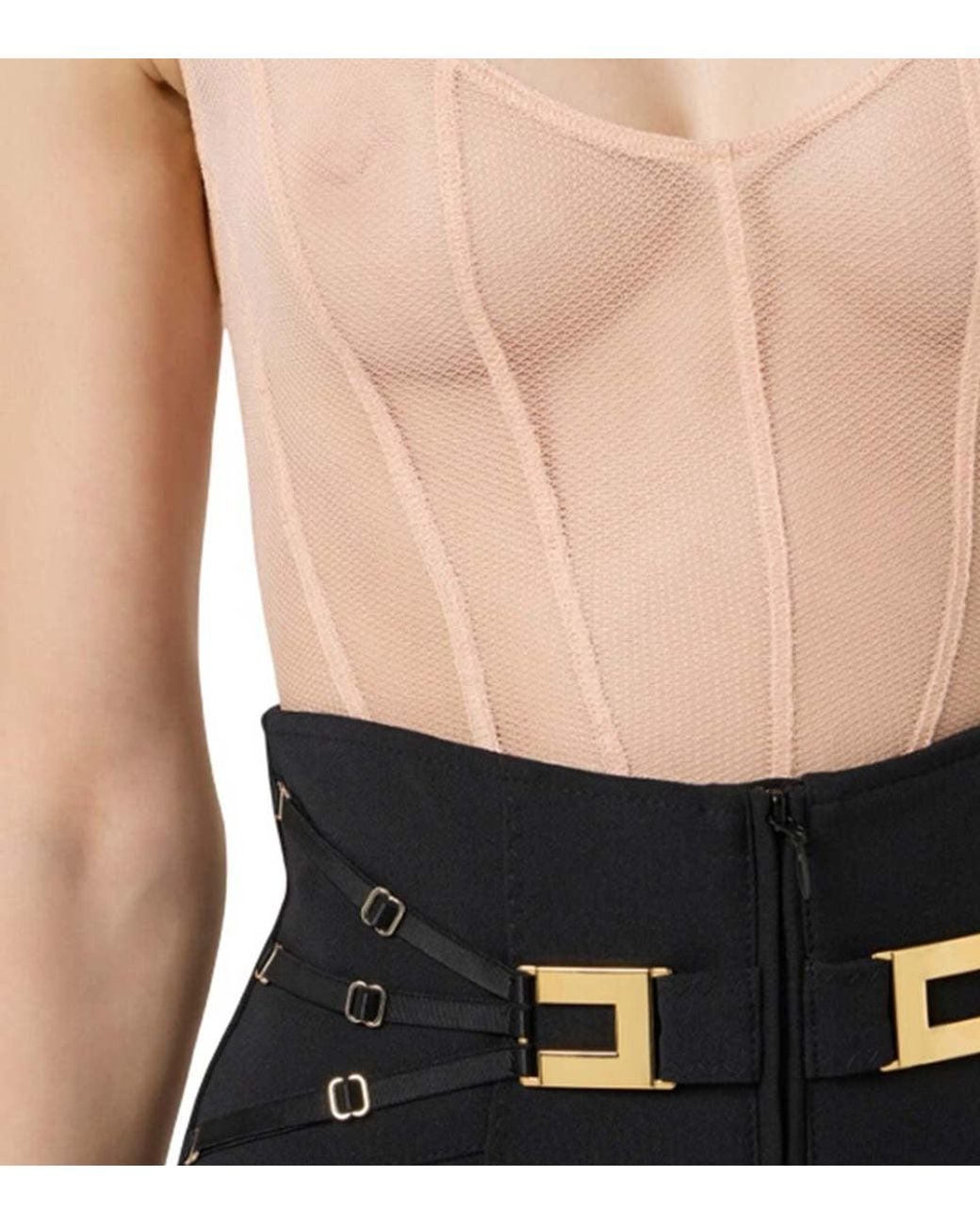 Elisabetta Franchi Pink Natural Scoop Neck Swimwear