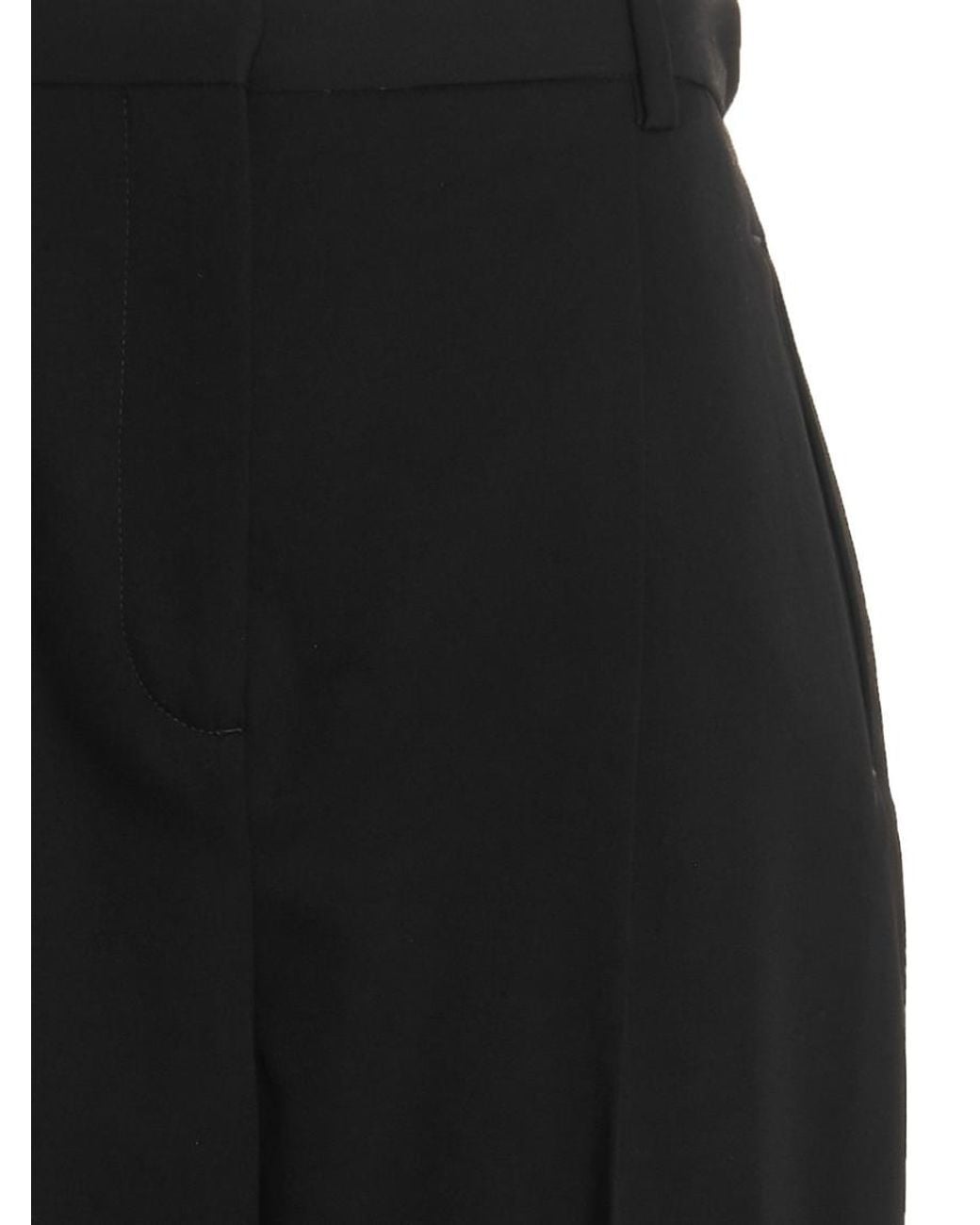 Tory Burch Black Wool Twill Pants