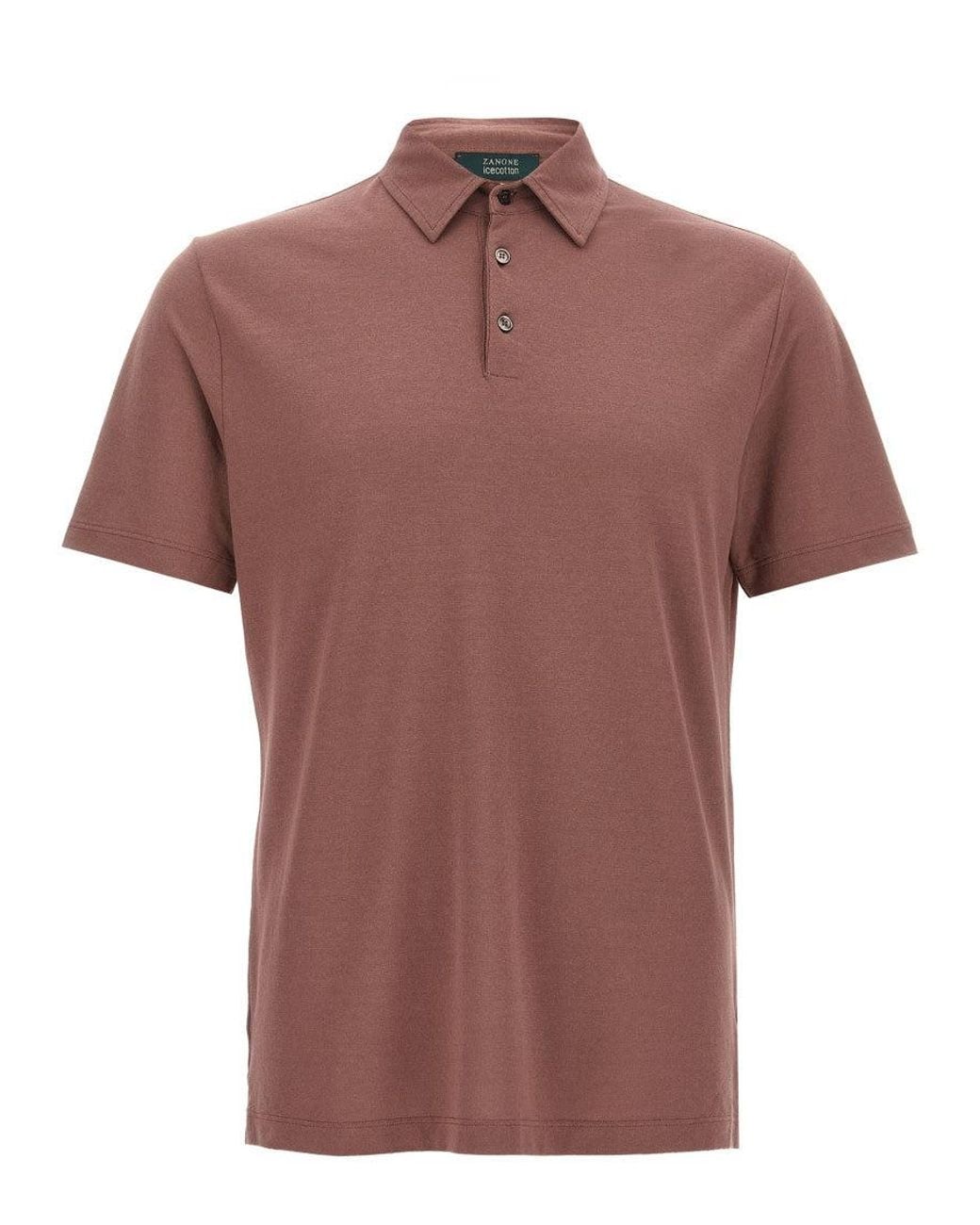 Zanone Red Ice Cotton Polo Shirt for men
