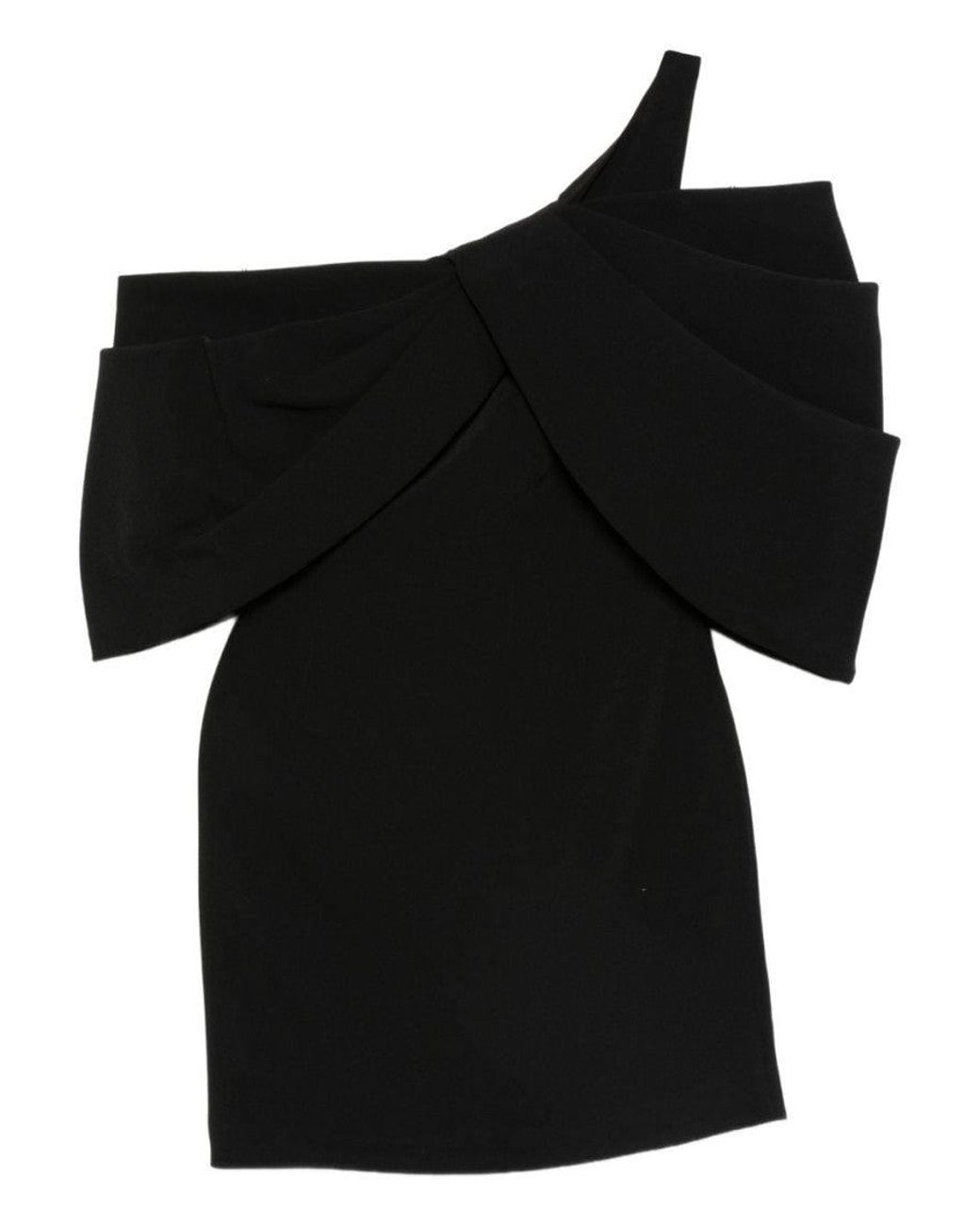 Solace London Black One Shoulder Dress