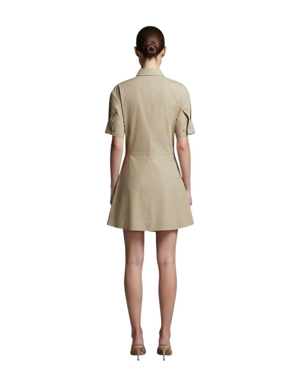 Loewe Natural Shirt Collar Mini Dress