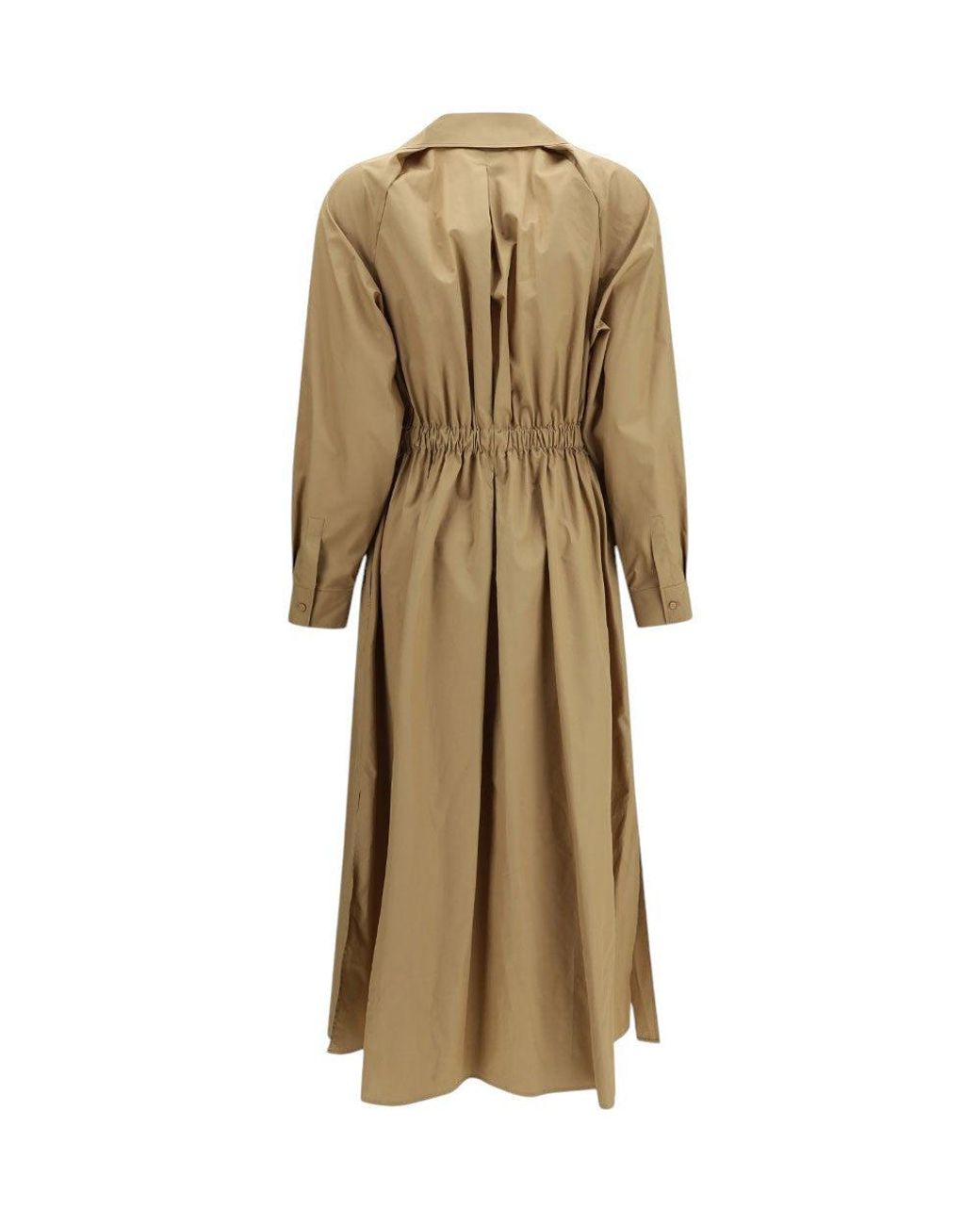 Max Mara Natural Shirt Collar Midi Dress