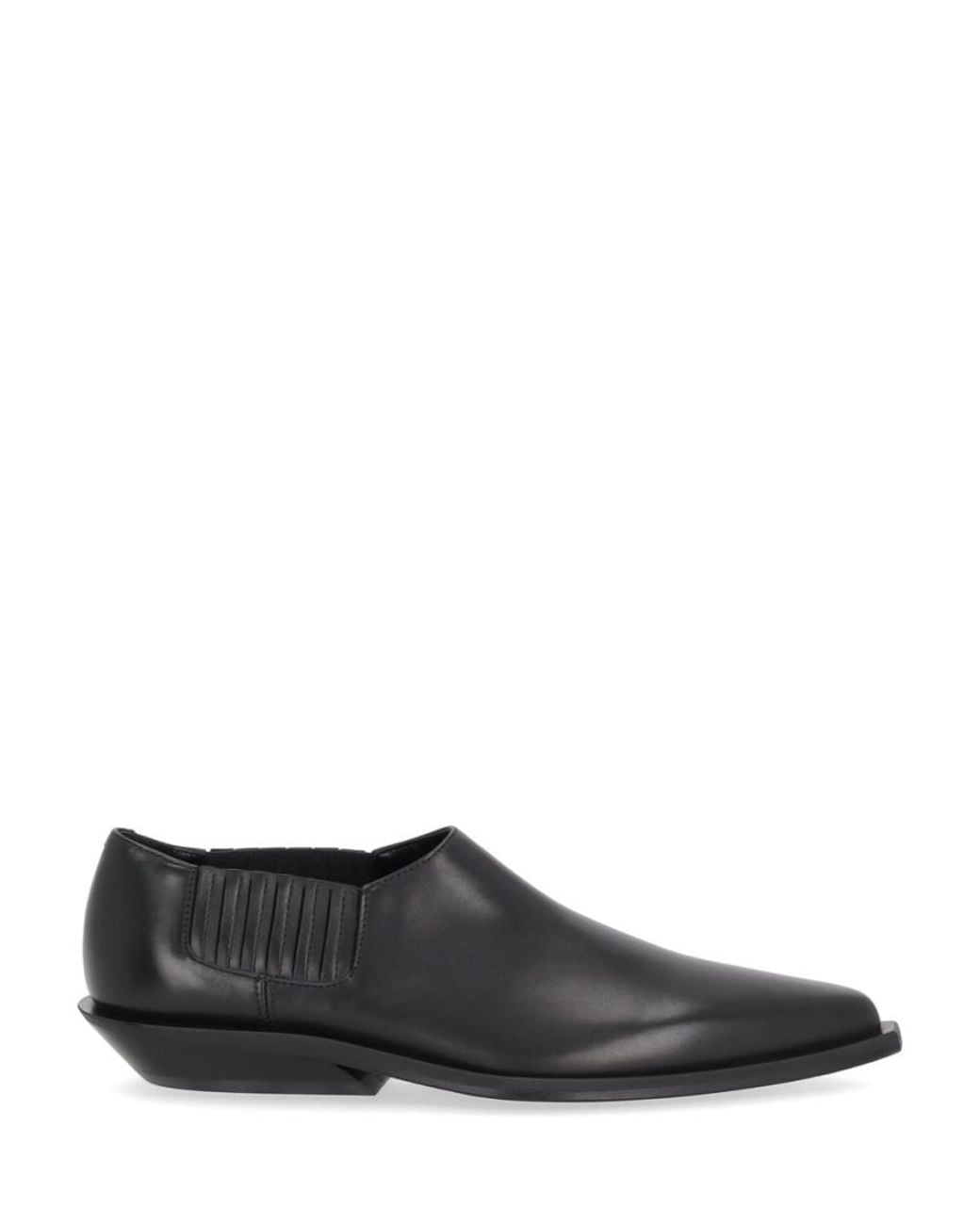 Ann Demeulemeester Gray Leather Loafers
