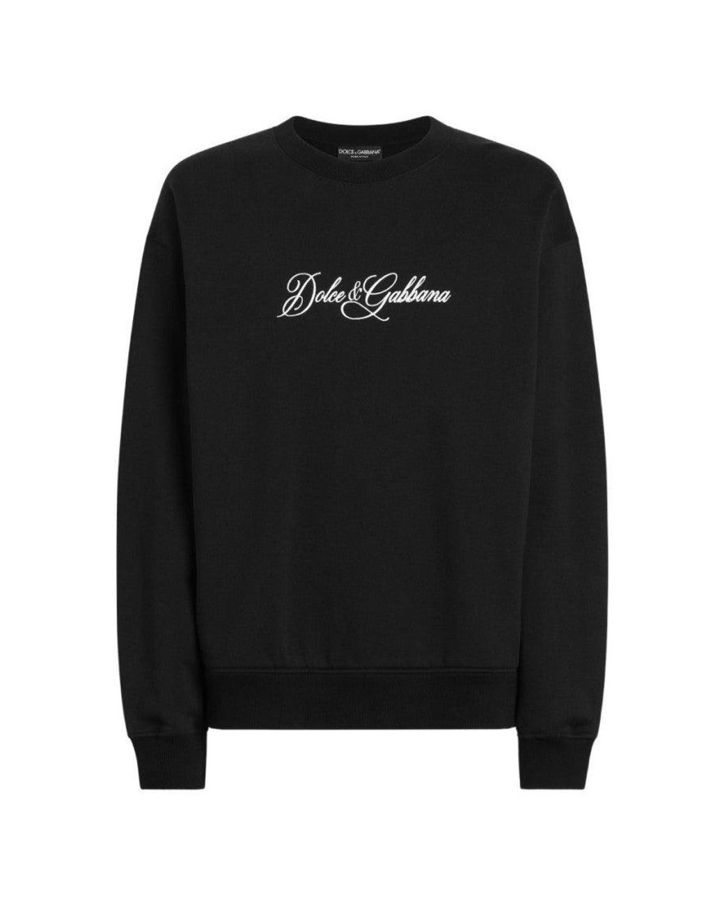 Dolce & Gabbana Black Crew Neck Sweatshirt for men