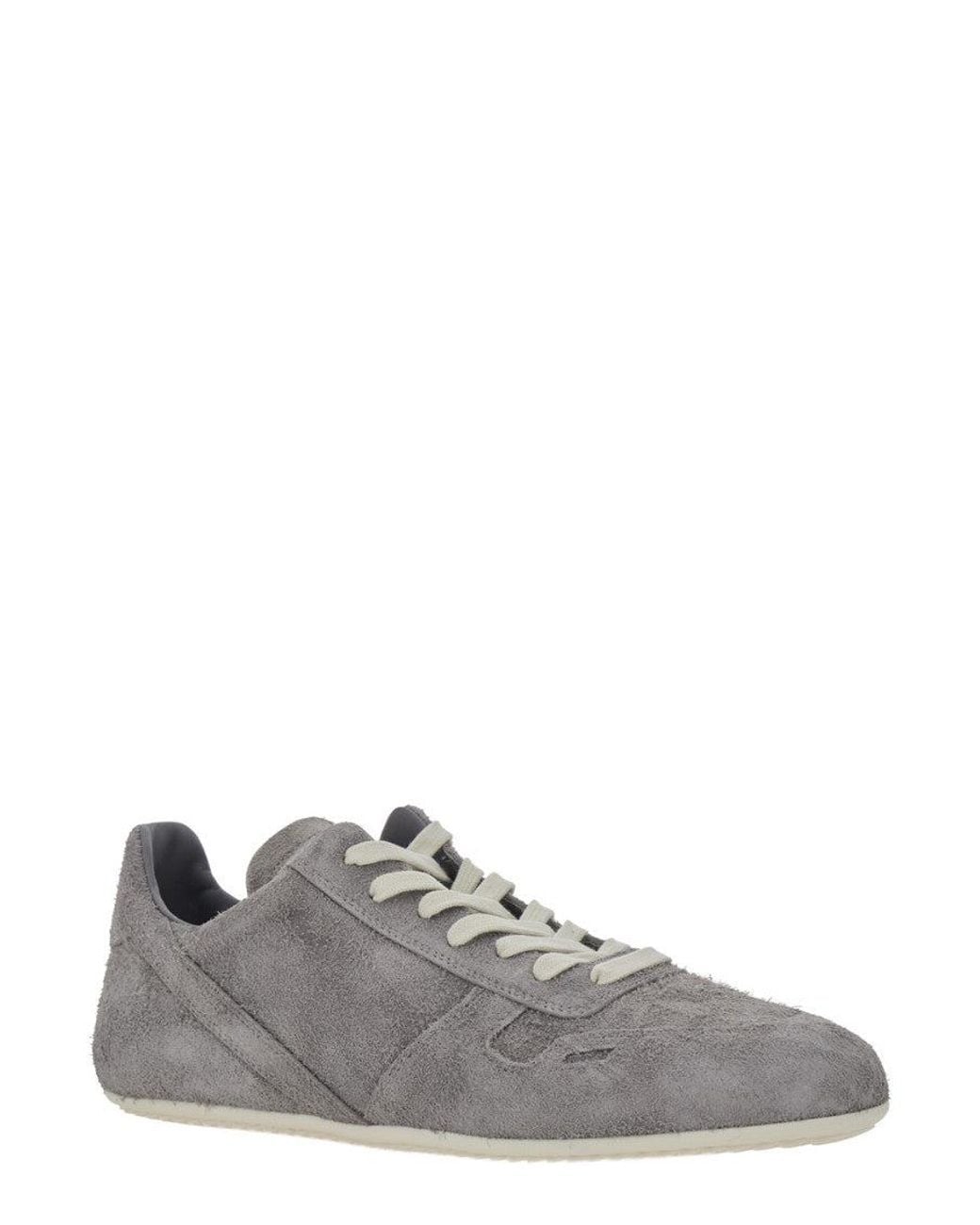 Rick Owens Gray Lace Up Sneakers for men