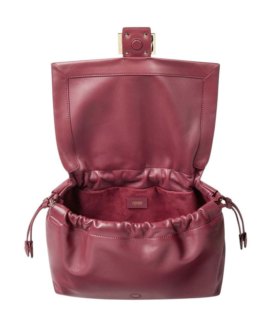 Fendi Purple Baguette Soft Large Shoulder Bag