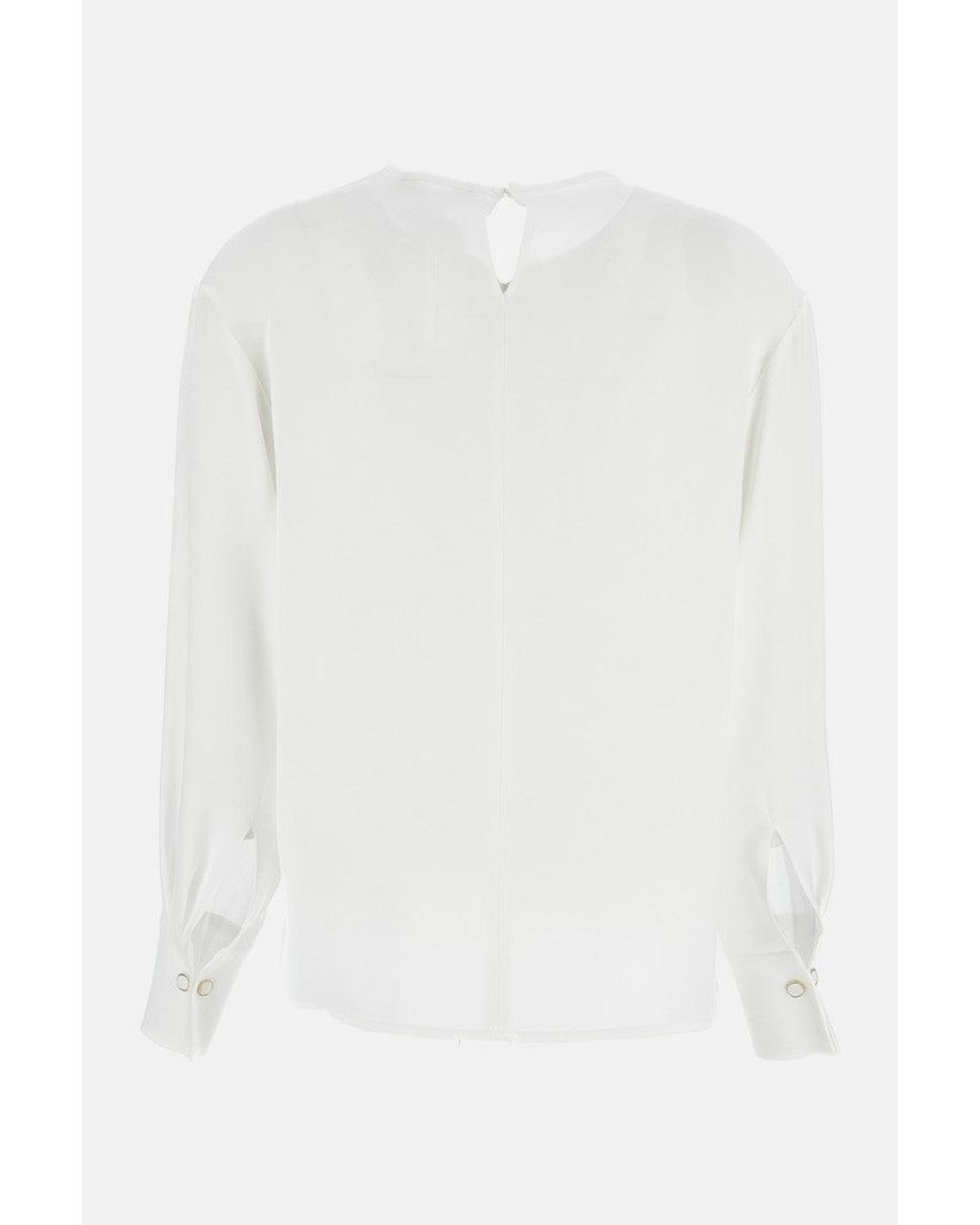 Max Mara White Roundneck Blouse
