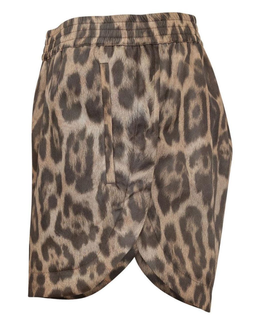 Stella McCartney Brown Leopard Print Shorts