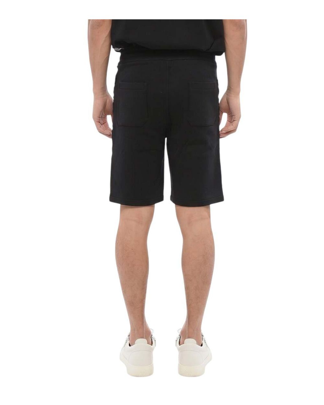 Balmain Black Solid Regular Shorts for men