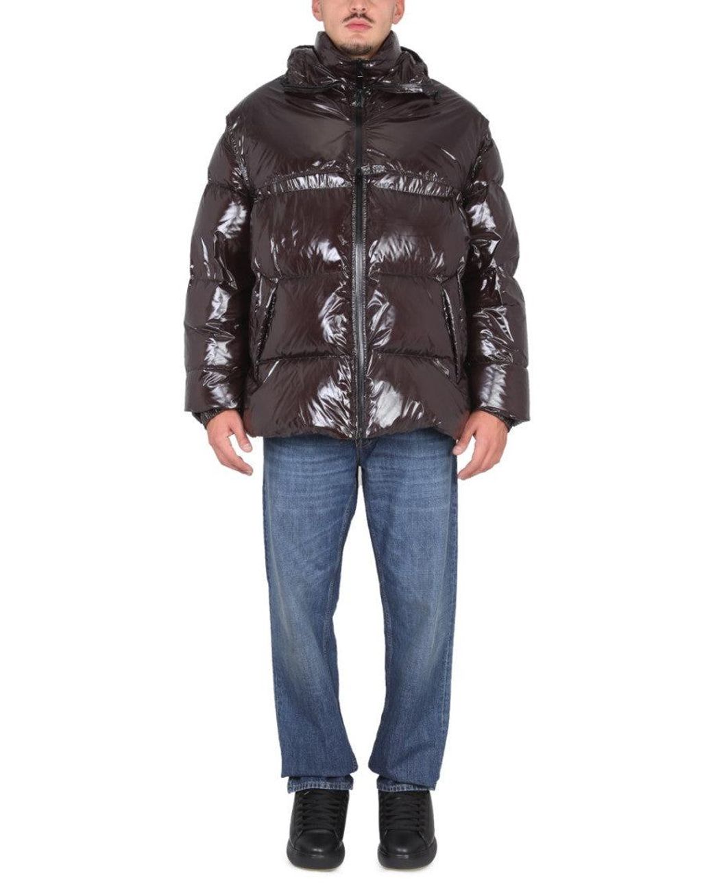 Bottega Veneta Brown Quilted Hood Jacket for men