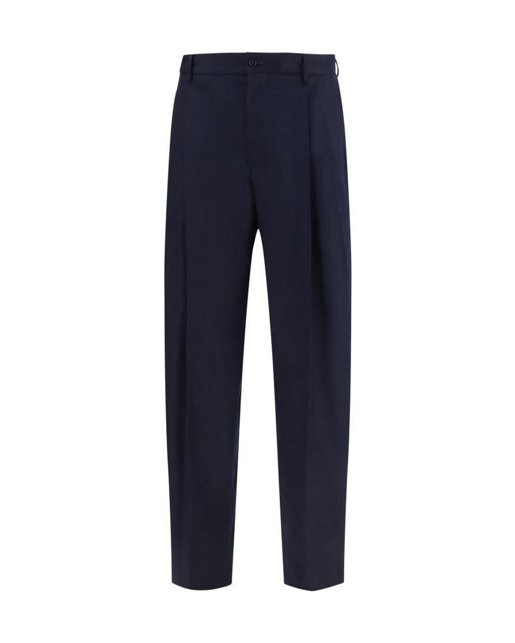 Dolce & Gabbana Blue Dark Flannel Pants for men